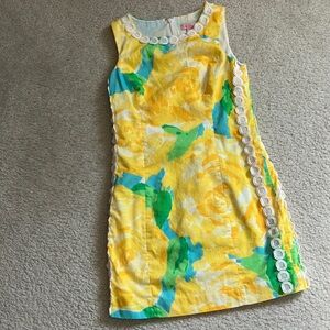 Lilly Pulitzer yellow Floral Dress